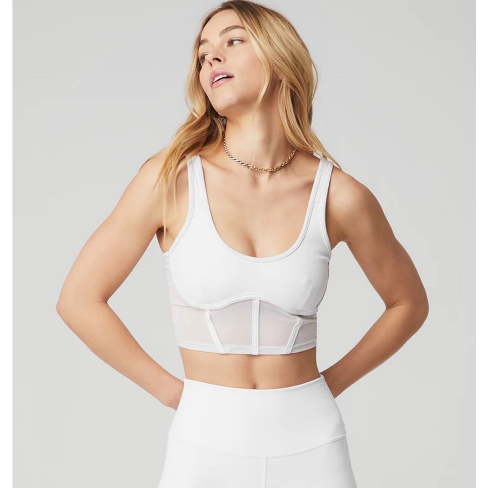 NWOT! ALO yoga Airbrush Mesh Corset Tank